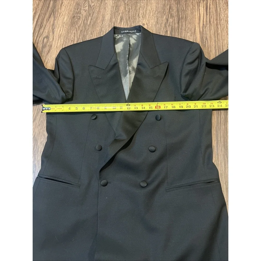 HUGO BOSS Men's Tuxedo Suit Color Black 48L Black 100% Virgin Wool